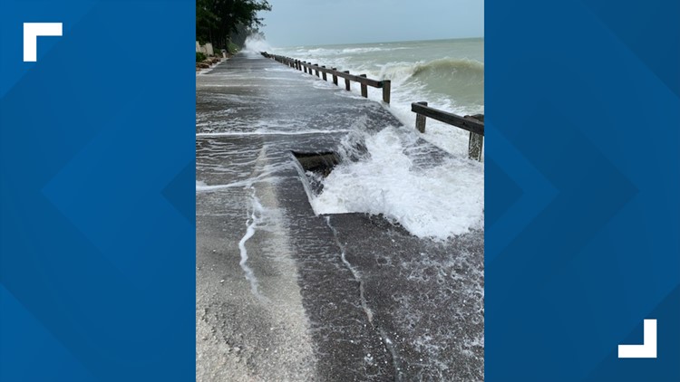 Sarasota road compromised, closed because of heavy surf. North Casey Key Road, north of 712 North Casey Key Road near Osprey in Sarasota, is closed. 
