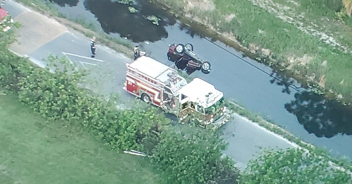 2 dead after car found in canal in Loxahatchee  just north of Okeechobee blvd