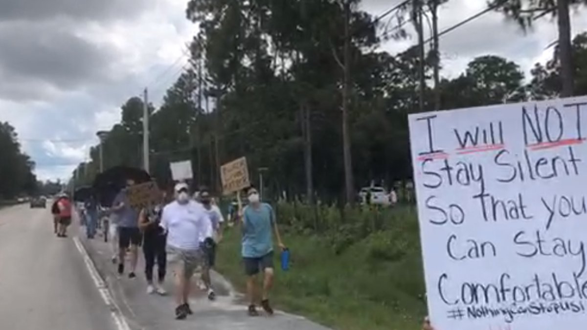Dozens gather for 'Black Lives Matter' rally in Jupiter Farms.  