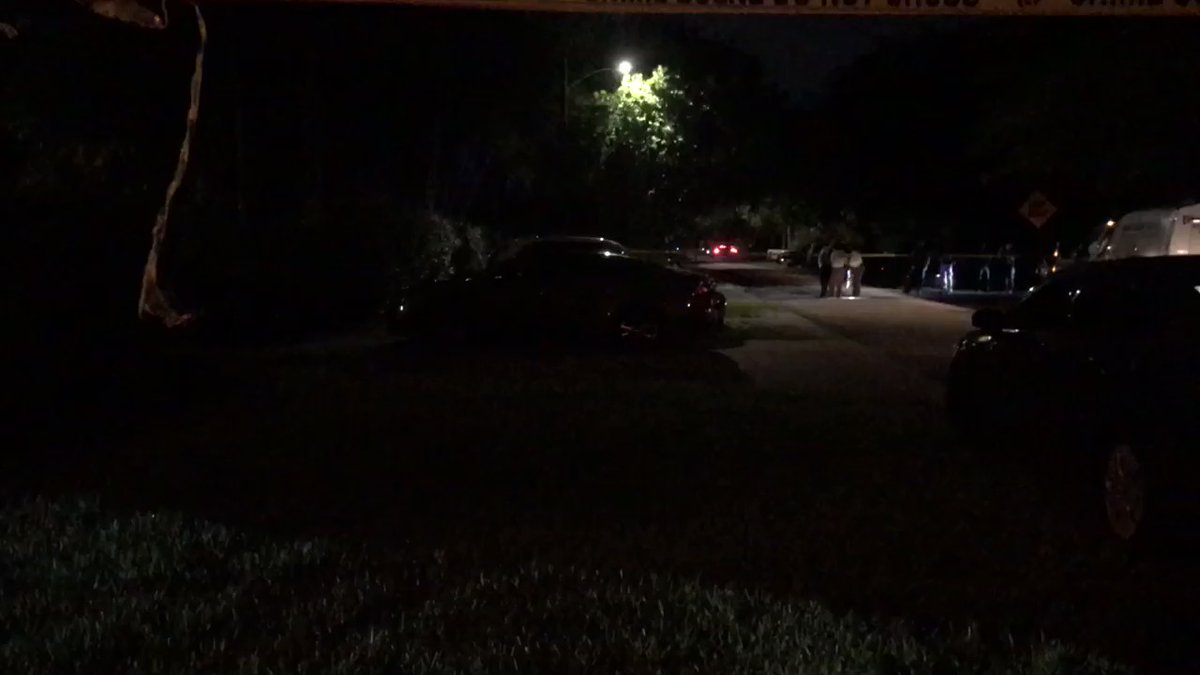Police investigate reports of someone shot to death inside a car in Miami Shores