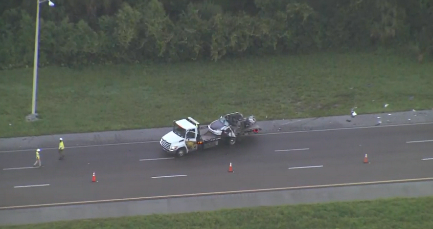 SKY 13 shows  one of the vehicles involved in this deadly crash on I-95. 