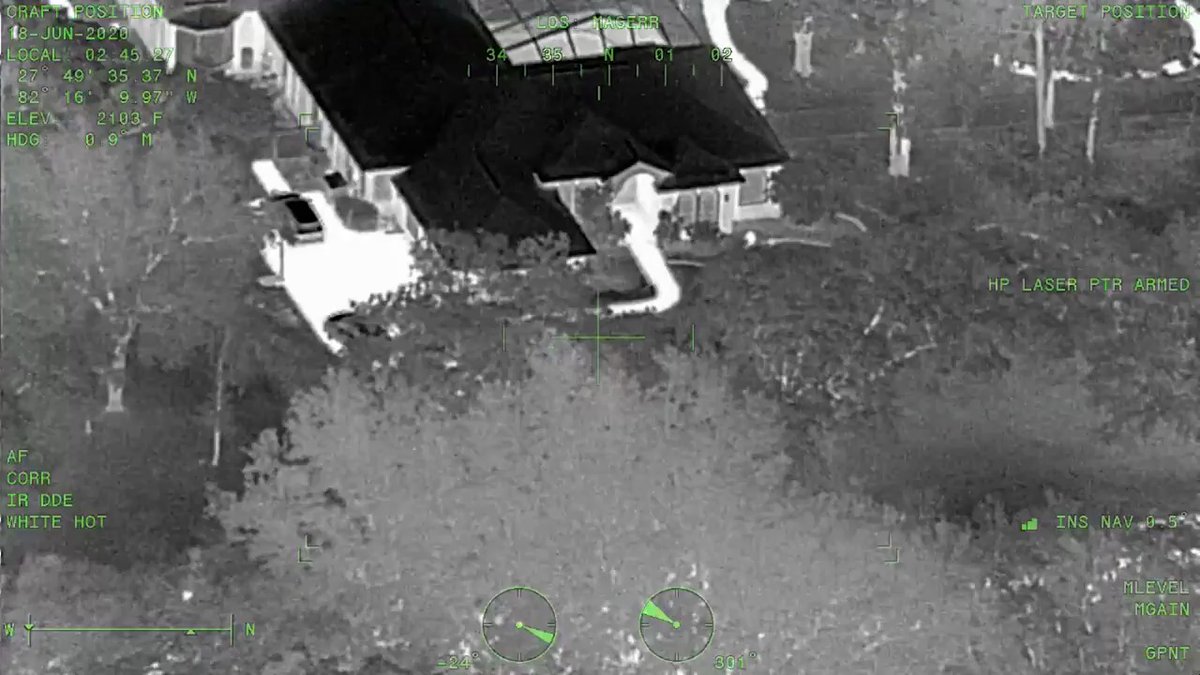 The moment our aviation crew located a burglary suspect in a Riverview neighborhood Thursday around 2 a.m. With the help of K910, our teamHCSO was able to track the suspect to the front of this home on Heron Hills Drive. The suspect is in custody