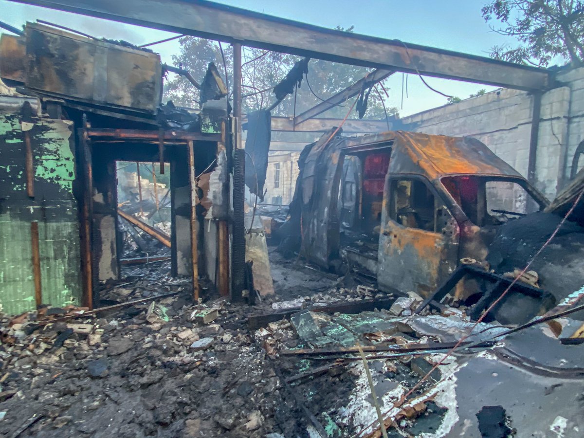 Here's a look at some of the damage from this morning's fire inside the commercial building on Nixon St. in Riverside. 