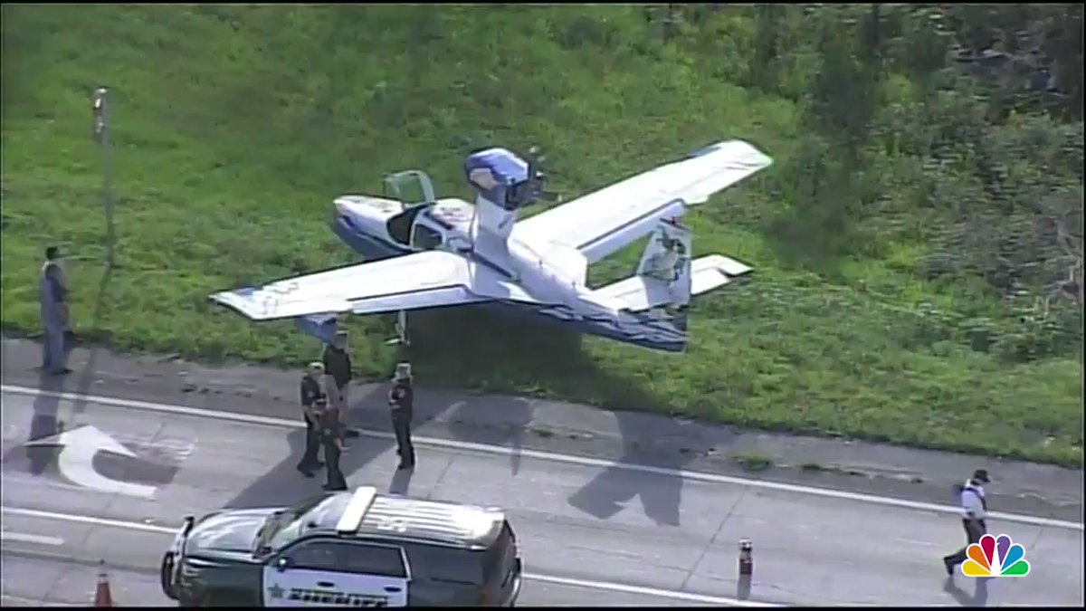 A small aircraft was forced to make an emergency landing between US-27 and Griffin Road in Broward County Wednesday morning