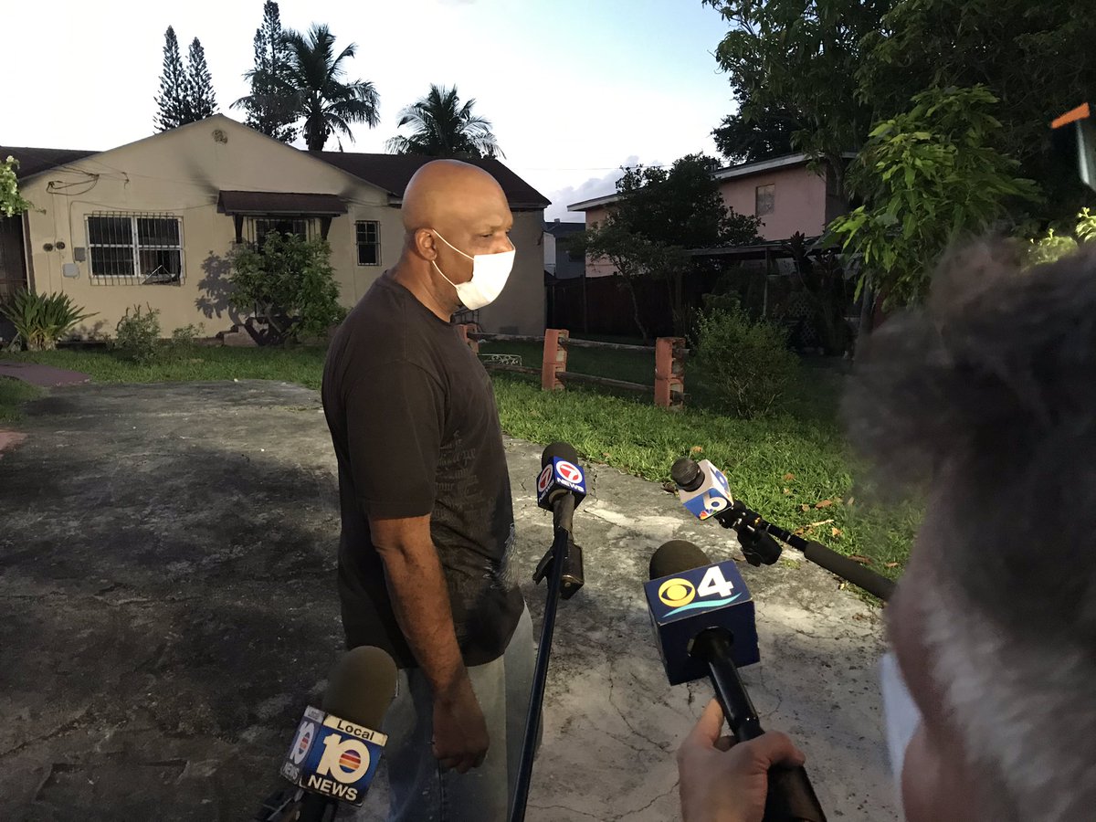 This man just told us the woman rescued through a window of her burning home this morning is about 80 years old and lives alone. His mom owns the duplex in Little Haiti where the fire happened around 3am.