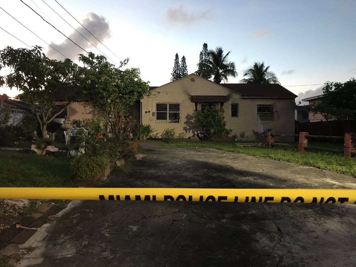 This man just told us the woman rescued through a window of her burning home this morning is about 80 years old and lives alone. His mom owns the duplex in Little Haiti where the fire happened around 3am.