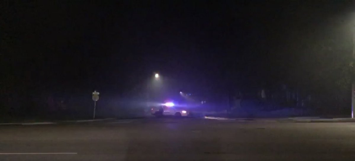 OFFICER INVOLVED SHOOTING- Just before 10pm @JFRDJAX responded to a medical call on Monroe Smith Rd- as they arrived a man approached them with a machete forcing them to retreat to a nearby wood line and call for help 
