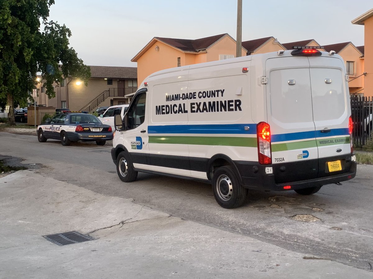 The medical examiner's office has removed the body of a person who was shot and killed on W. 25th Ct. near W. 60th St. Hialeah police are searching for a suspect. Police are not saying whether the victim was male or female or what led to the shooting