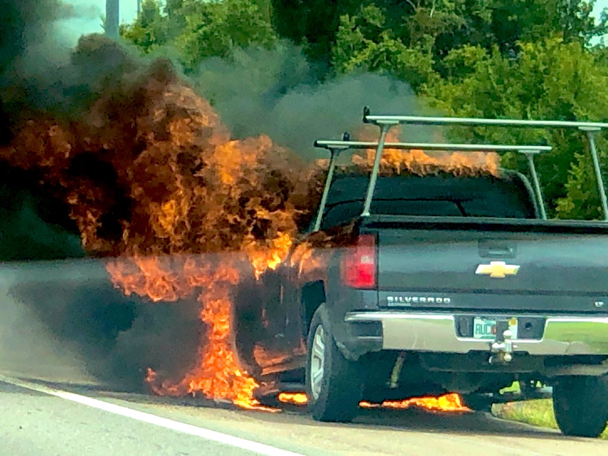 Vehicle Fire: SB I-75 north of Bruce B Downs; use caution in the area; no injuries