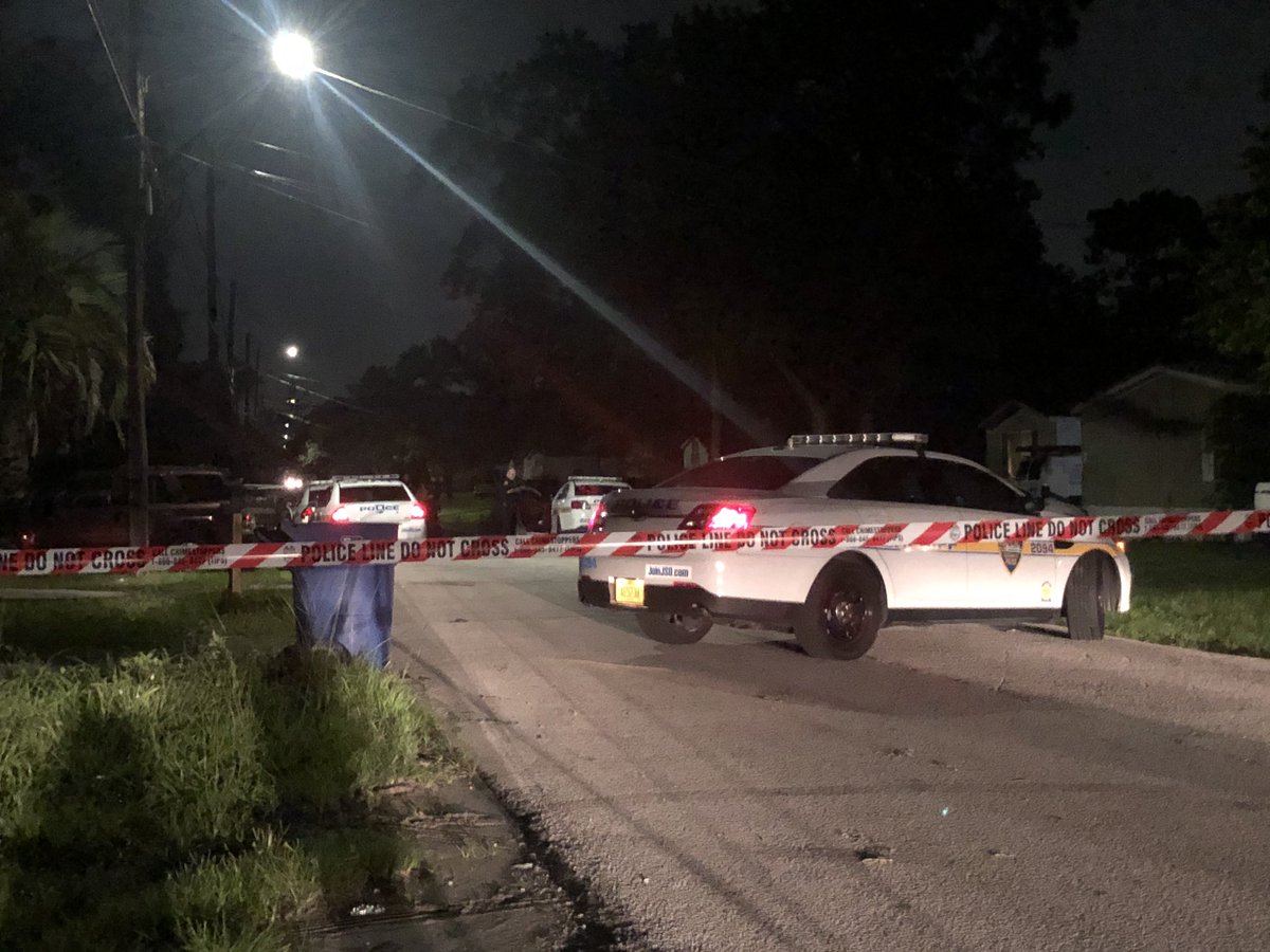JSO is investigating at shooting at 8600 Nussbaum Dr. Police have the street blocked off 
