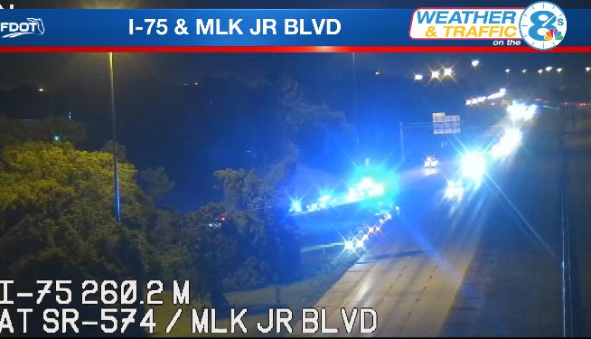 SHOOTING INVESTIGATION: SB I-75 exit to MLK Jr Blvd in Tampa remains closed. DETOUR: SB to SR-60 exit, then take 60 to NB Falkenburg or NB Lakewood Dr. 