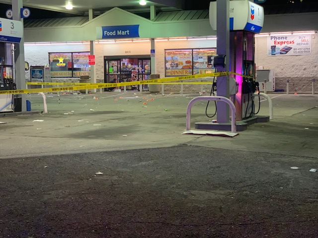 Tampa, Florida: Around 4 a.m. today, deputies were called to a Chevron on N 56th St in Tampa following reports of a fight. Multiple people fired shots and three people were hit