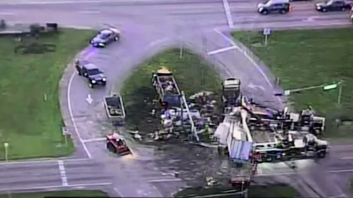 TrafficAlert Tractor Trailer crash at Krome Avenue and Okeechobee Rd.  Crews are working to clear the mess.