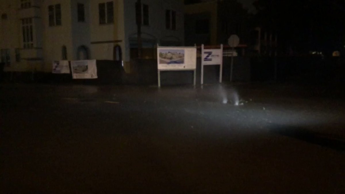 So much water   Water gushing from street in pensacola HurricaneSally
