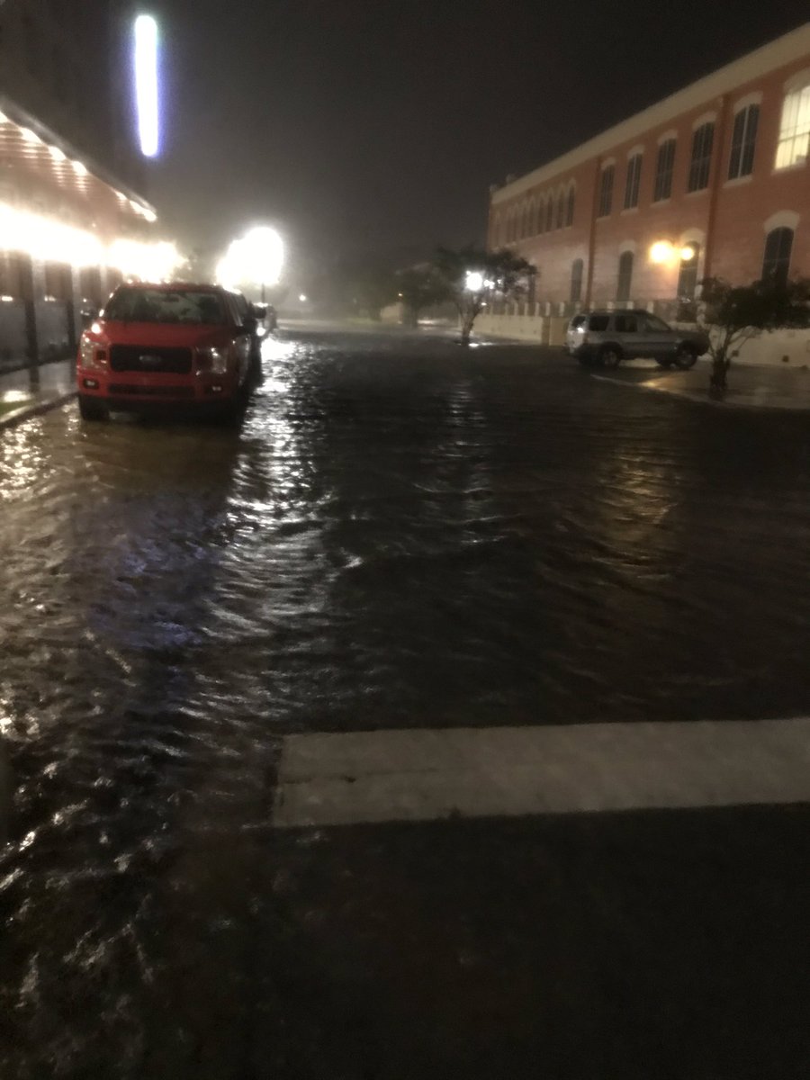 Roads flooded in downtown Pensacola as nearly 20 has fallen so far. Another 20 to go. It's possible sally