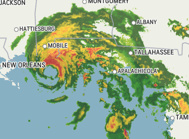 Hurricane Sally in gradually strengthening, with maximum sustained winds up to 90 mph