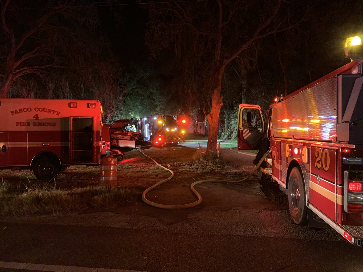 A Pasco County sheriff's deputy hit by vehicle while directing traffic near structure fire in 18000 block of S.R. 52, according to Pasco County Fire Rescue. 