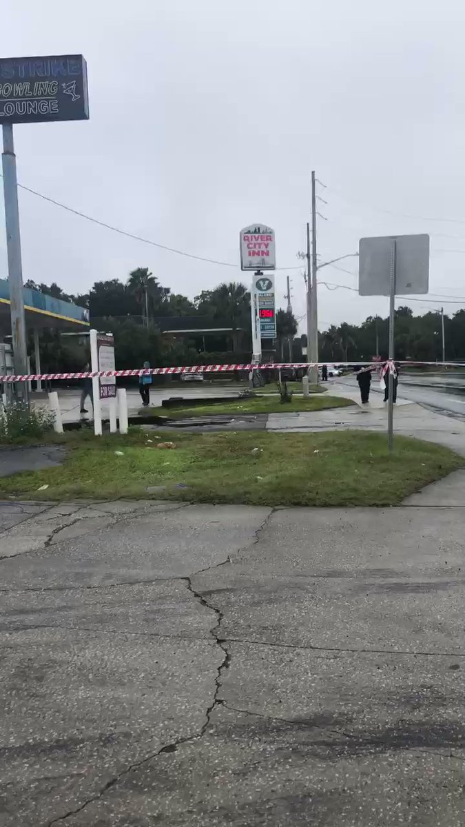 Scene at Dunn and Harts. Heavy police presence.  Jacksonville, Florida