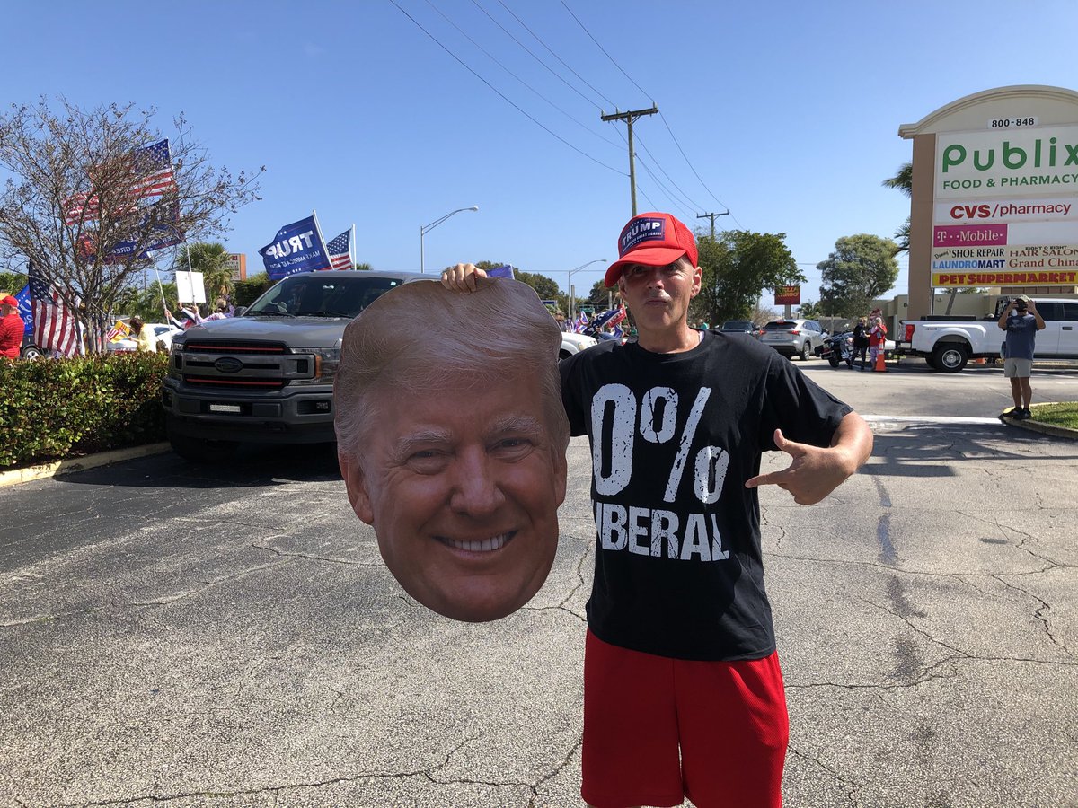 Trump supporters held a rally in West Palm Beach today for the former president. About 600 people showed up in south Florida 