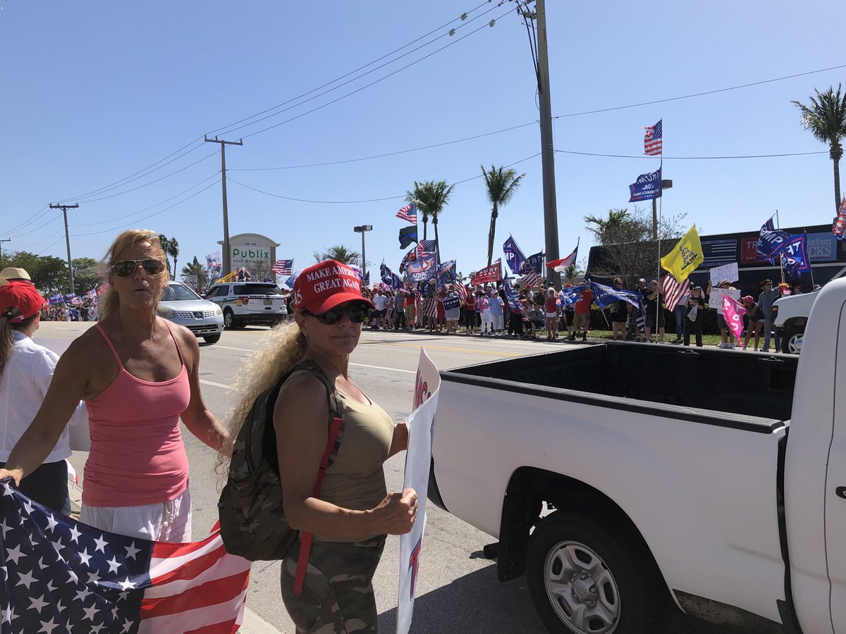 Trump supporters drove from Naples for WPB rally