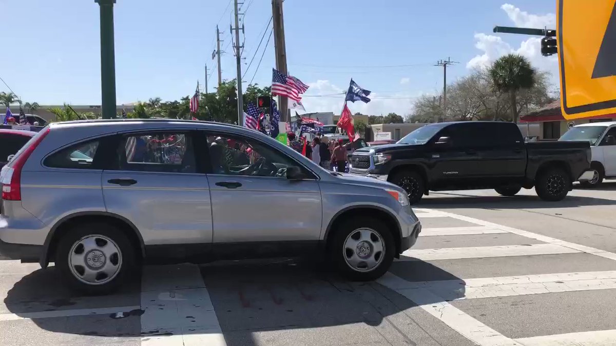 He rally is at the corner of Southern Boulevard and Parker Avenue, just east of I-95.
