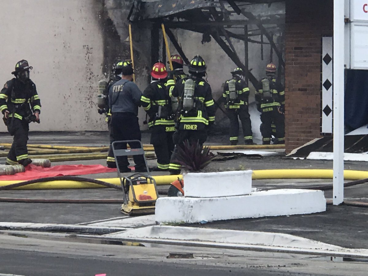 BUSINESS FIRE: consignment shop up in flames in Melbourne. Babcock St closed from Lagoon to Brevard. Heavy damage to building. No reports of injuries