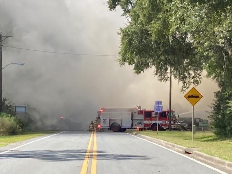 Deputies assisting Fire/Rescue with a house fire in the 5400 block of West State Road 235. Avoid the area
