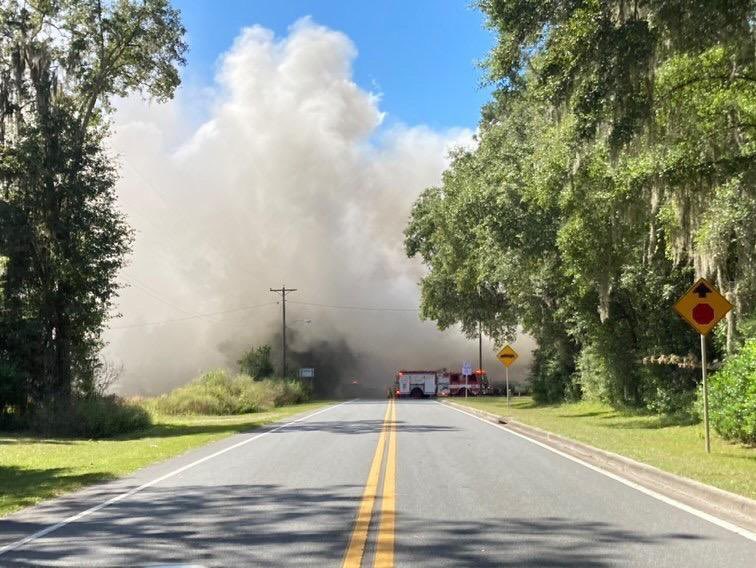Deputies assisting Fire/Rescue with a house fire in the 5400 block of West State Road 235. Avoid the area