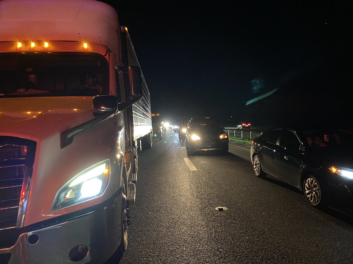 DEADLY CRASH on 528 West involving a semi truck hitting a pedestrian according to state Troopers. Traffic has been at a standstill for almost an hour now, avoid the road if possible