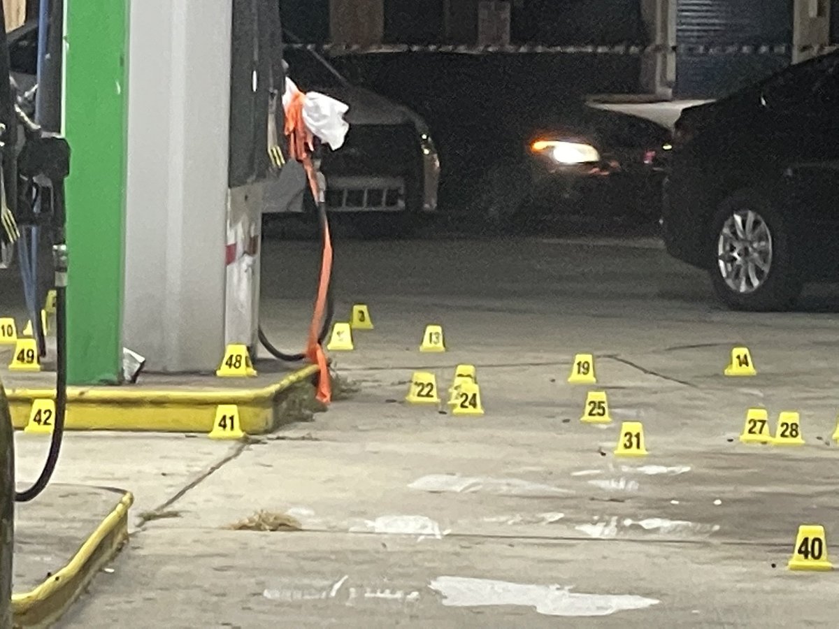 An adult male is dead after receiving multiple gunshots, an  bystander is at the hospital receiving treatment for a non-life threatening gunshot wound