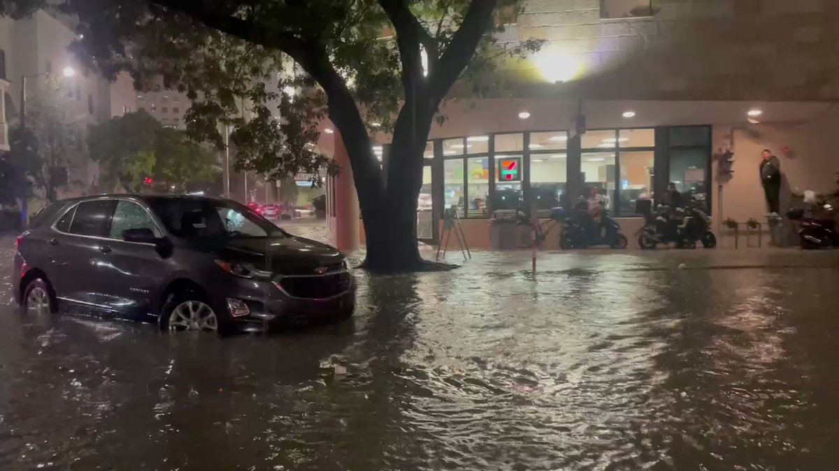 water in buildings in Brickell. 1 block from Mary Brickell Village.  Intersection of SE 9th st & SE 1st Ave