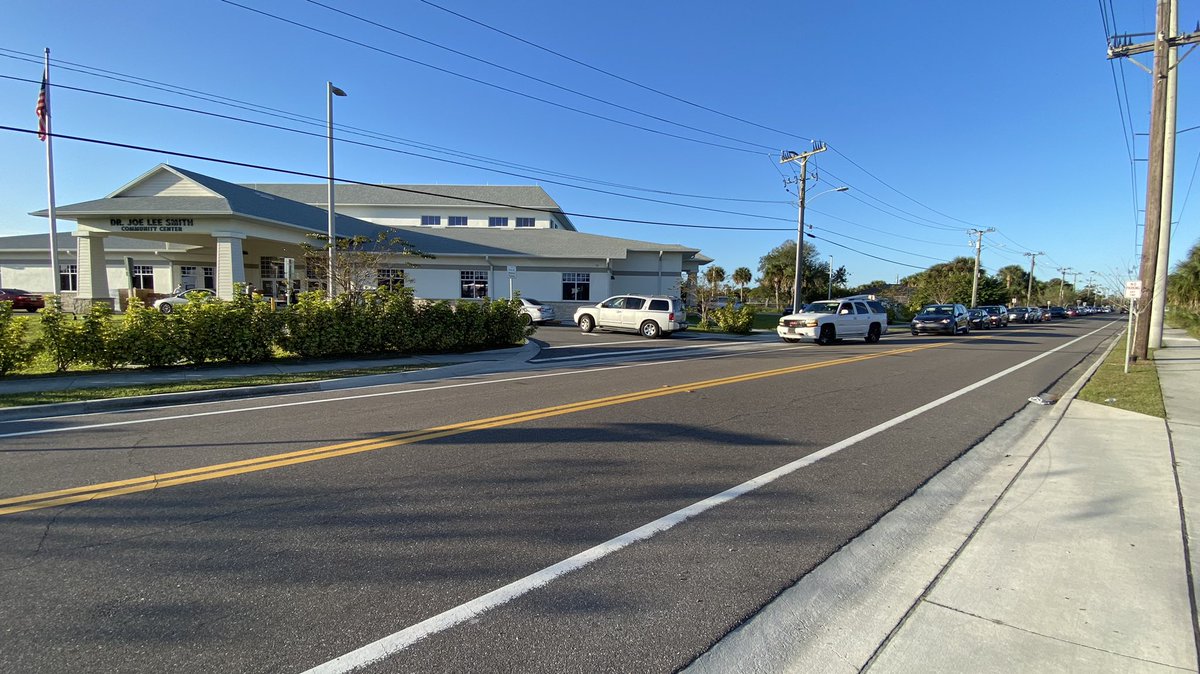 @CityofCocoa Fire and @cocoapolice are passing out free at-home COVID19 tests at two drive-thru events. Dep. Fire Chief Byrd says the 1st car was out here at 6:45 am.  The sites at 419 Washington Ave & 2005 Michigan Ave run till 3:30 (or till out).  News13Brevard