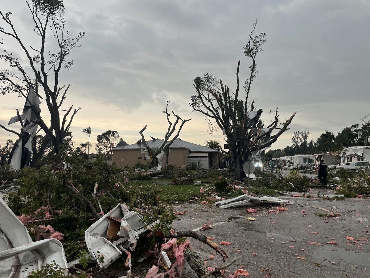 A look at the damage in Century 21 Mobile Home Community.