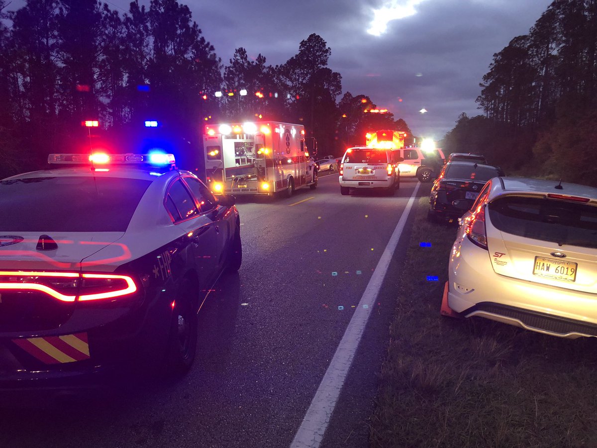 Two people killed in Sunday evening's head-on crash in Escambia County - a 20-year-old Pensacola man and a 70-year-old Alabama woman.  An 18-year-old woman is also in the hospital in critical condition