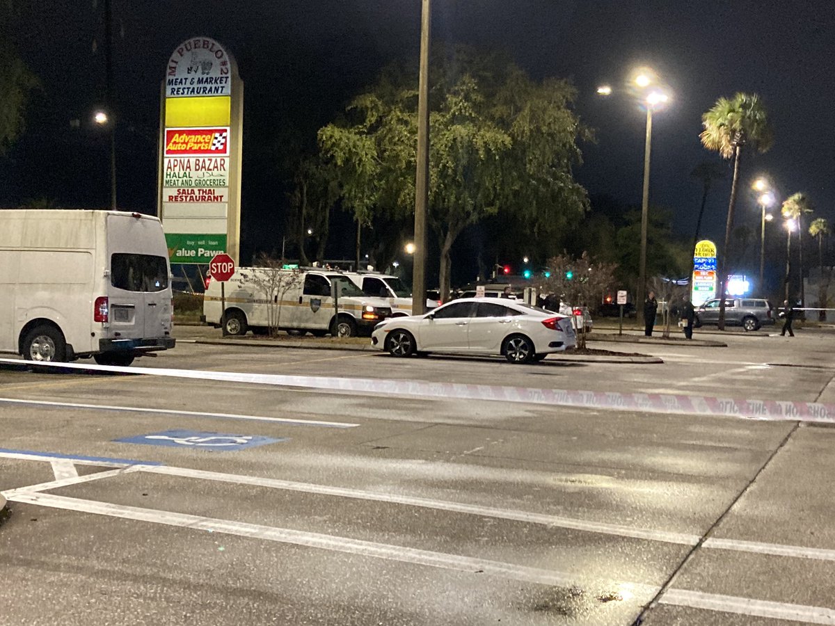 SHOOTING - a man and a woman were shot in the parking lot of a strip mall in the 10700 blk of Beach Blvd - @JSOPIO says the man and another man began arguing and then traded gunfire - the 2 injured were taken to the hospital the 3rd person fled in a white SUV @FCN2go