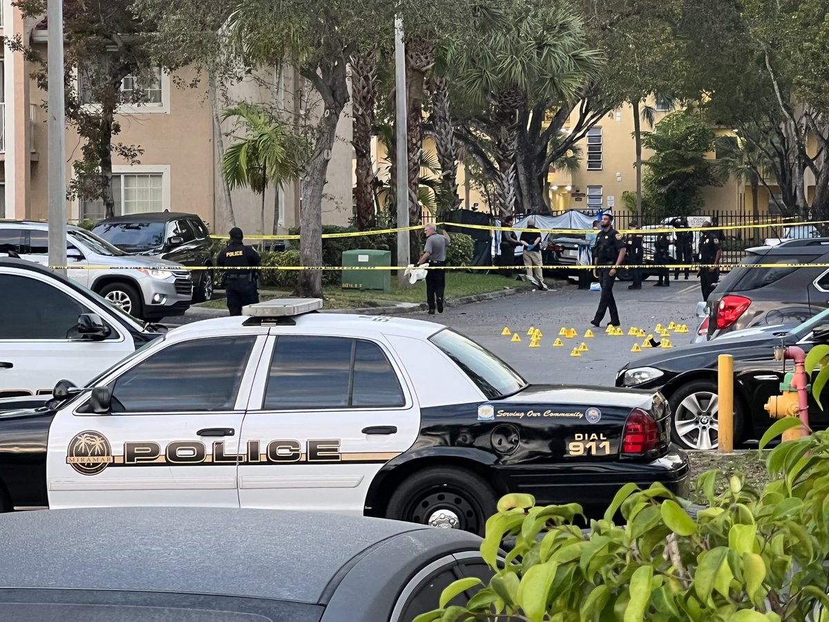 Miramar Police investigate a homicide at Foxcroft Condominiums on Douglas rd. near Miramar Parkway.