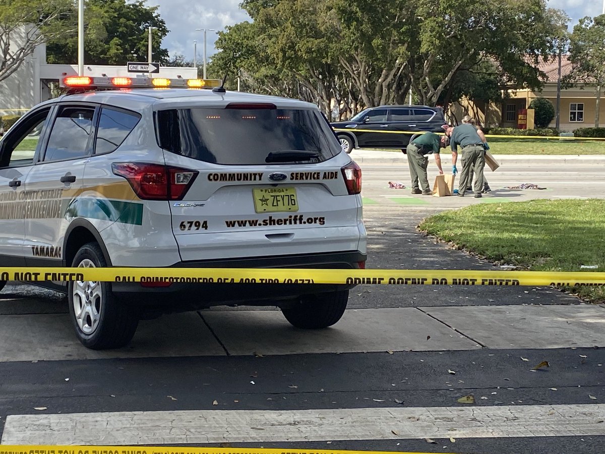 BSO death investigation has northbound University Drive shutdown at McNab Rd. Person found injured in the street has died at the hospital. Detectives collect bloody clothes, evidence at scene