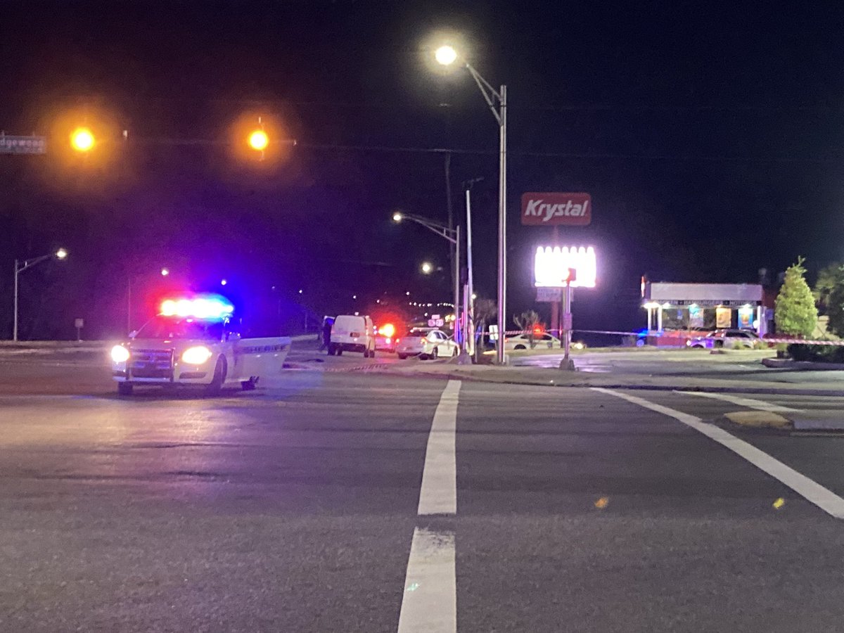 SHOOTIMG - according to @JSOPIO a series of hit and runs ended up with one man shot found lying in the street at New Kings and Edgewood the victim was taken to a local hospital with Life Threatening injuries 