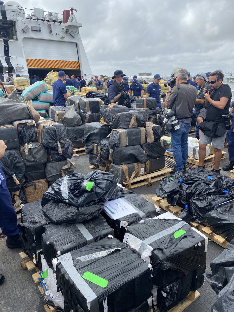 @USCG unloading more than 1 billion in cocaine, marijuana intercepted offshore