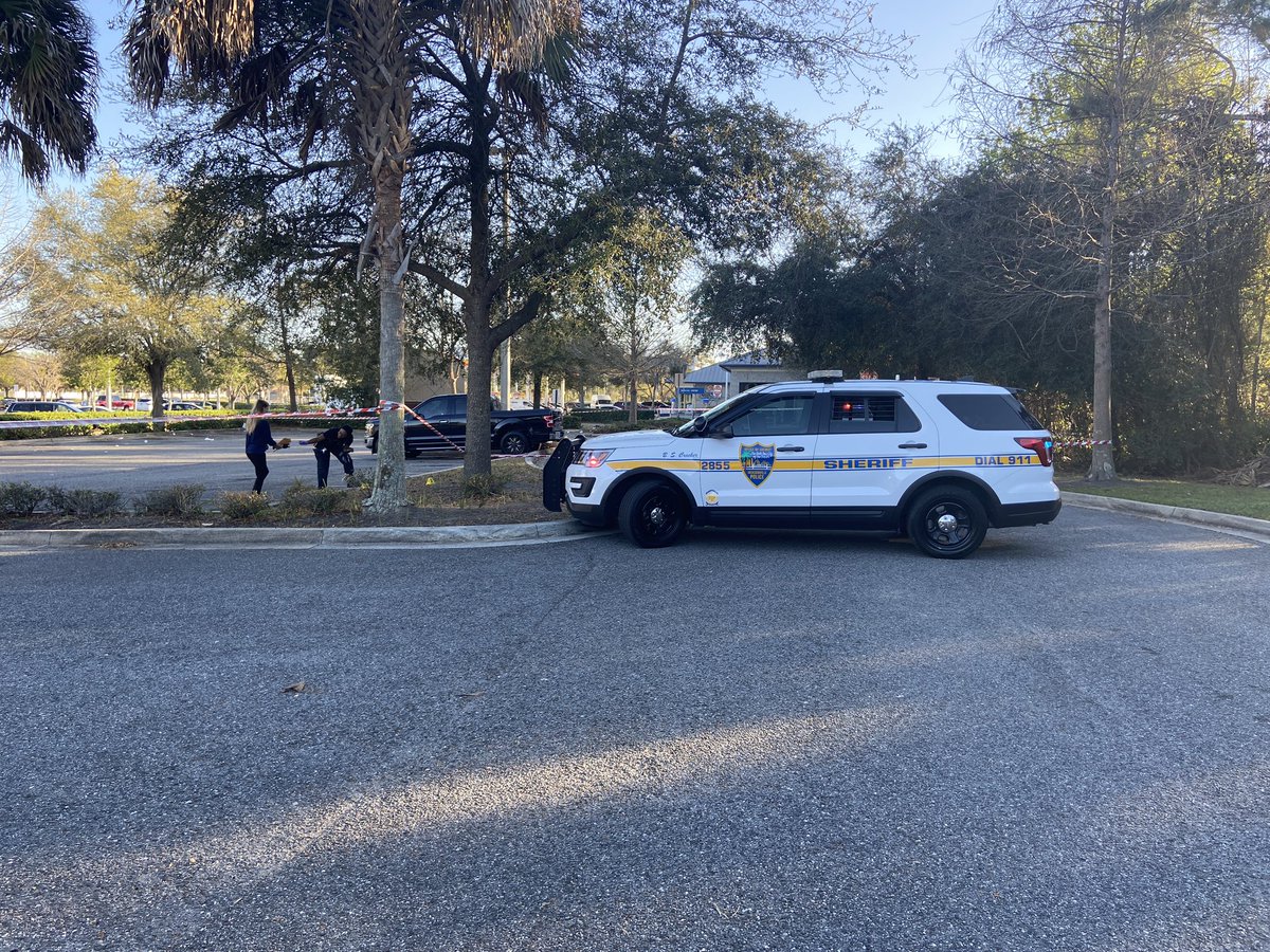 JSO says there was a shooting in this parking lot next to Publix off Duval Station Road. Working to learn more about the victim and suspect