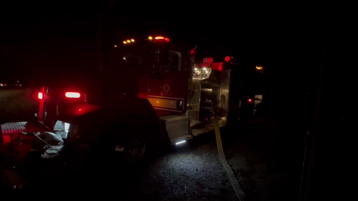 Engine 21 is refilling Parker Fire Department brush truck with 300+ gallons of water on Seneca Avenue