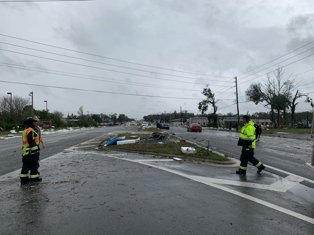 OCALA, FLORIDA DAMGE: Possible Tornado.  From the Ocala PD: Multiple buildings and vehicles near the 3900 block of SR 200 are damaged due to a tornado. No injuries reported at this time. All lanes on SR 200 from SW 38 Ct. and SW 43 St. Rd. Are blocked.