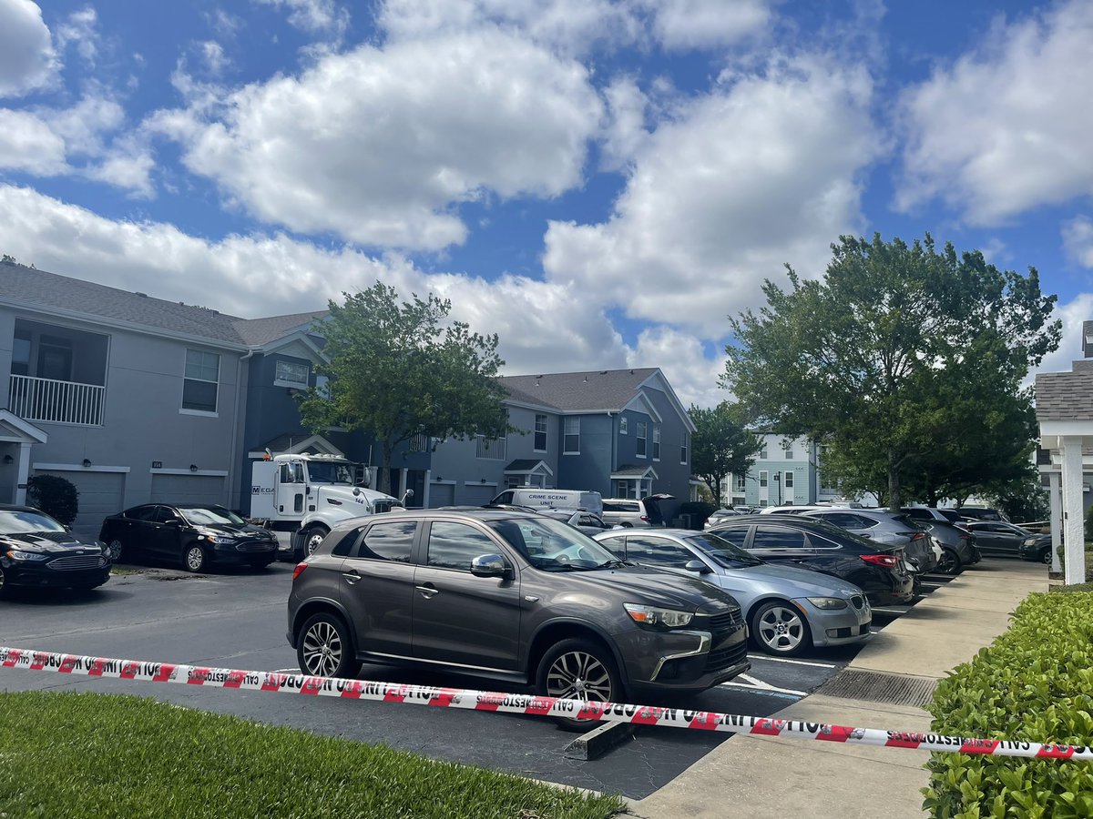 A man was found dead inside a car in the Kensley Apartments complex parking lot after being shot several times this morning