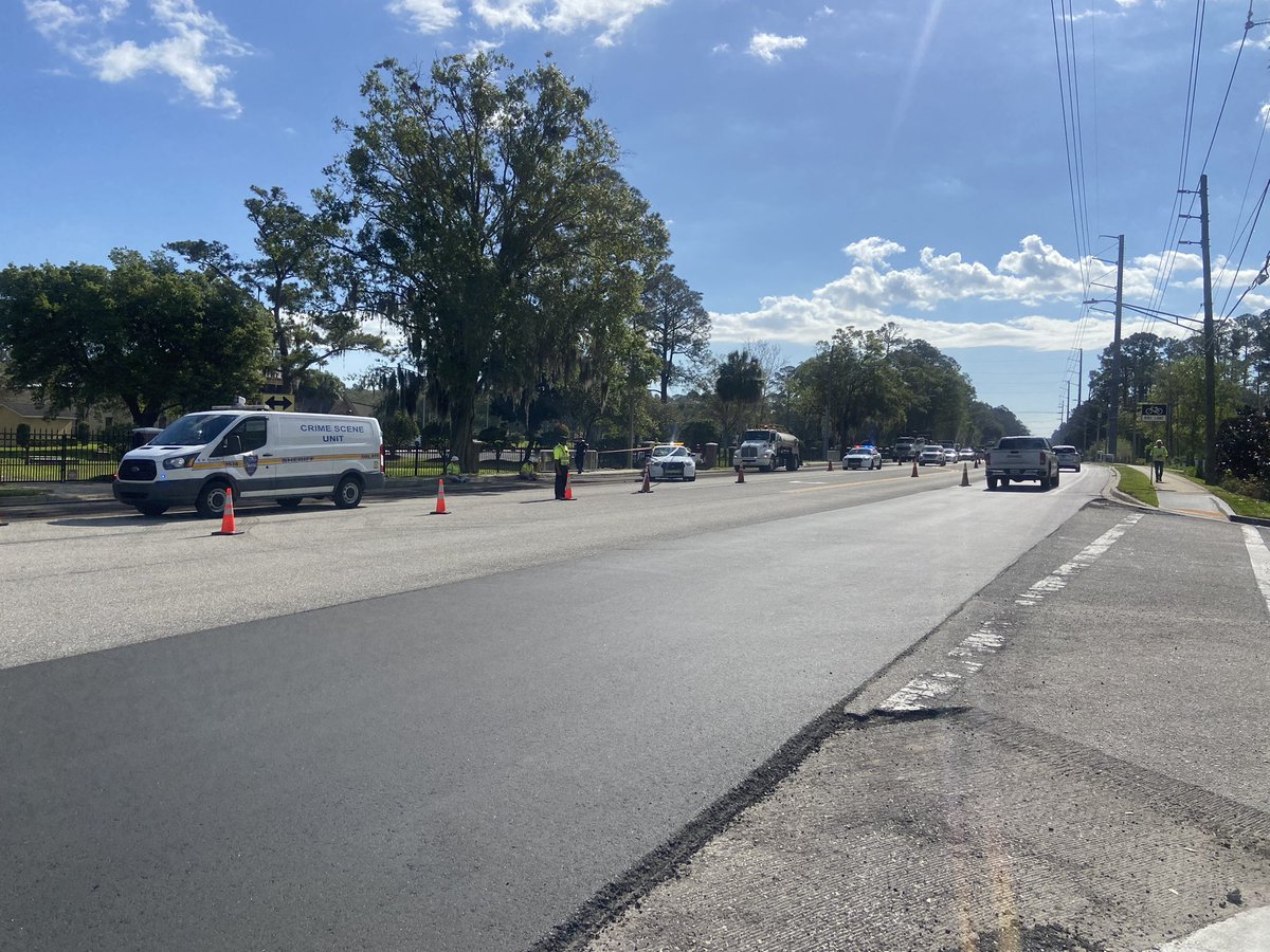 A person is dead after a crash on Old St. Augustine Rd and Princess Labeth Ct. JFRD says the person was hit by a truck.