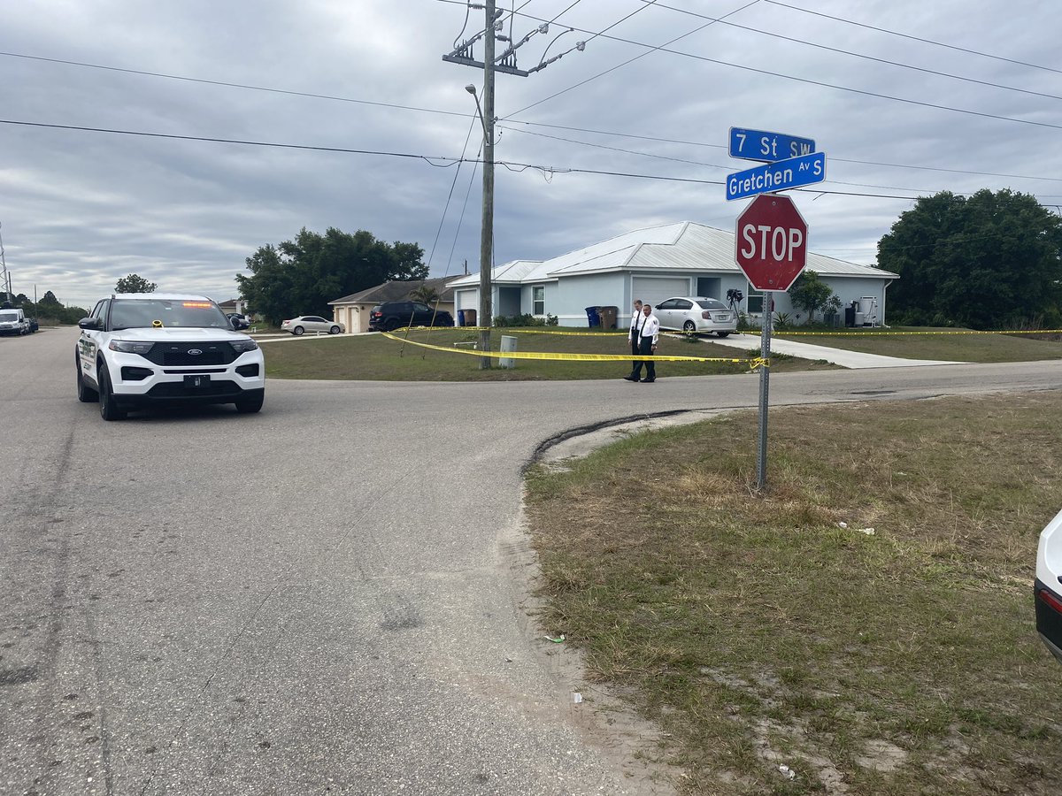 scene of a shooting in Lehigh Acres where a teen was hit multiple times. @SheriffLeeFL is looking for the suspect shooter. 