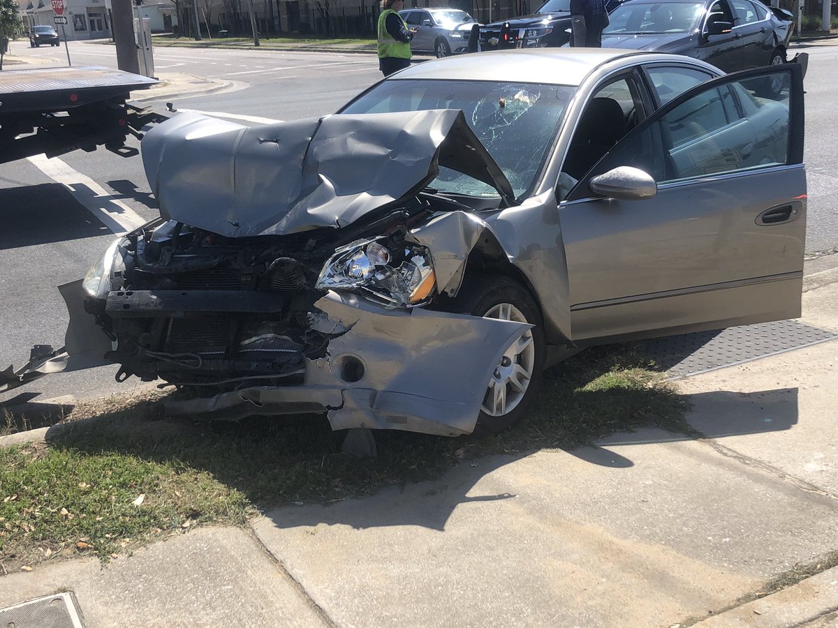 At least 3 people are hospitalized this afternoon after a two car collision at the North Davis Highway-Cervantes Street Intersection. At least one in critical condition. 