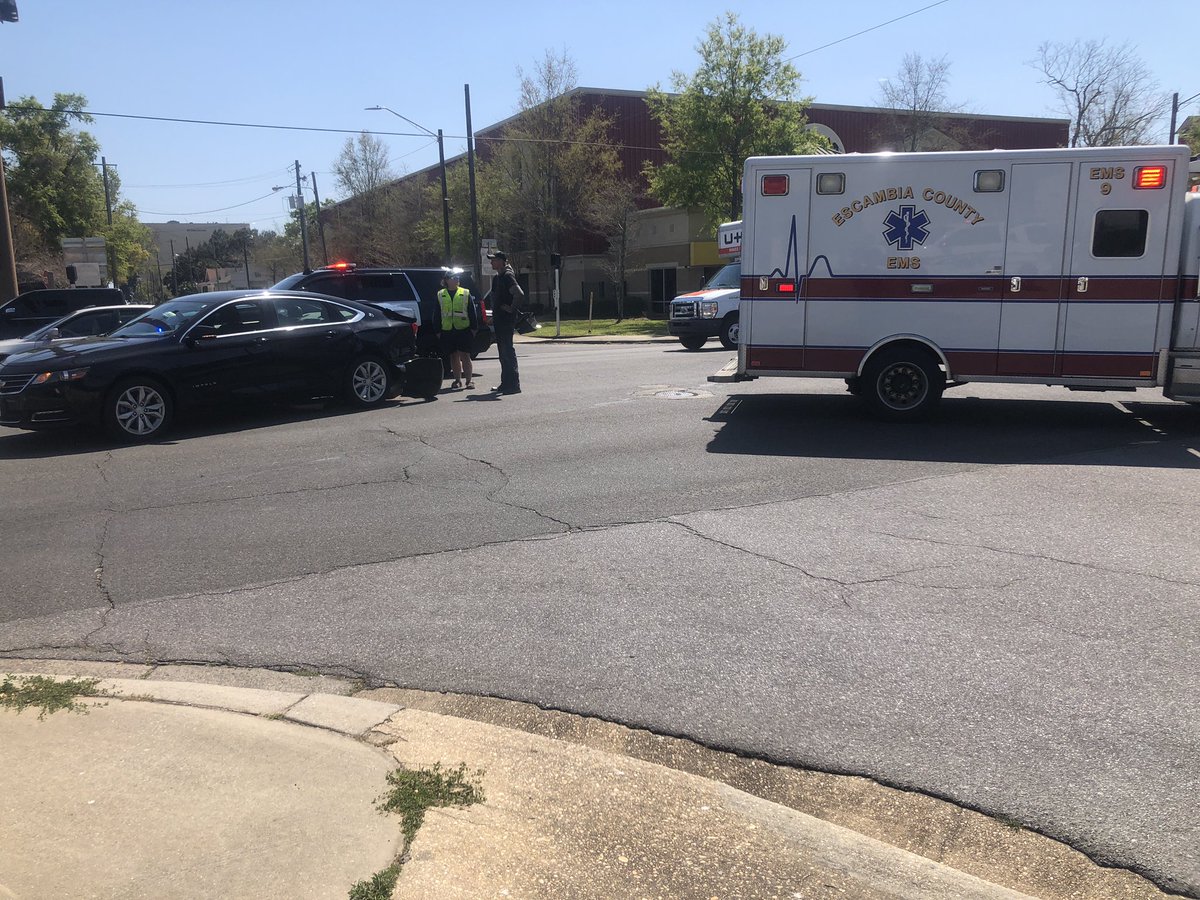 At least 3 people are hospitalized this afternoon after a two car collision at the North Davis Highway-Cervantes Street Intersection. At least one in critical condition. 