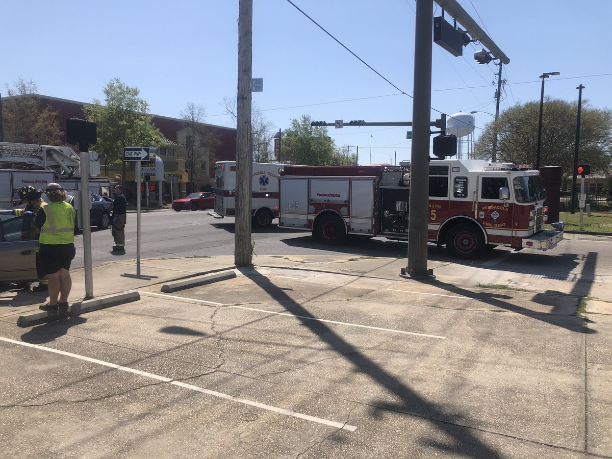 At least 3 people are hospitalized this afternoon after a two car collision at the North Davis Highway-Cervantes Street Intersection. At least one in critical condition. 