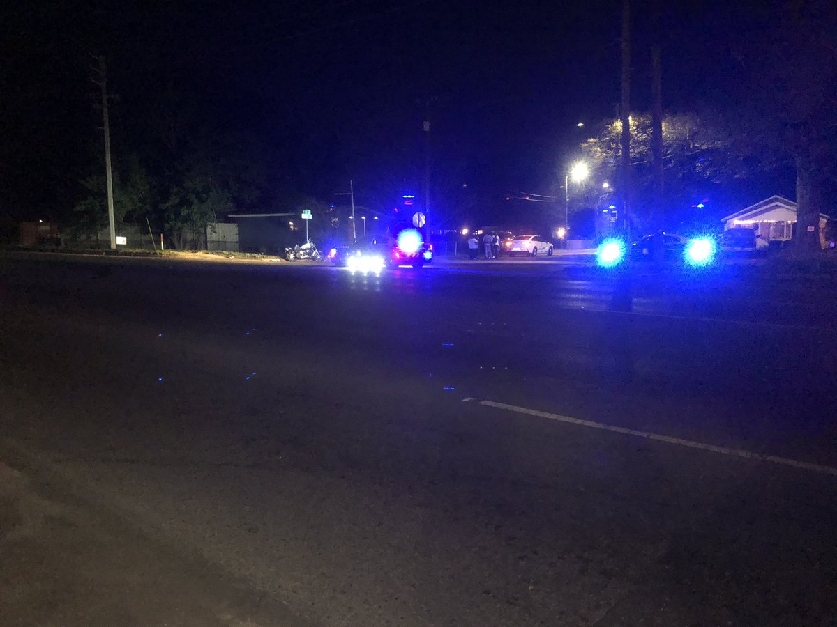 A man is hospitalized tonight after a motorcycle-car collision. The accident happened on the corner of W and Delano Streets not far from Fairfield Drive. The Highway Patrol is investigating.