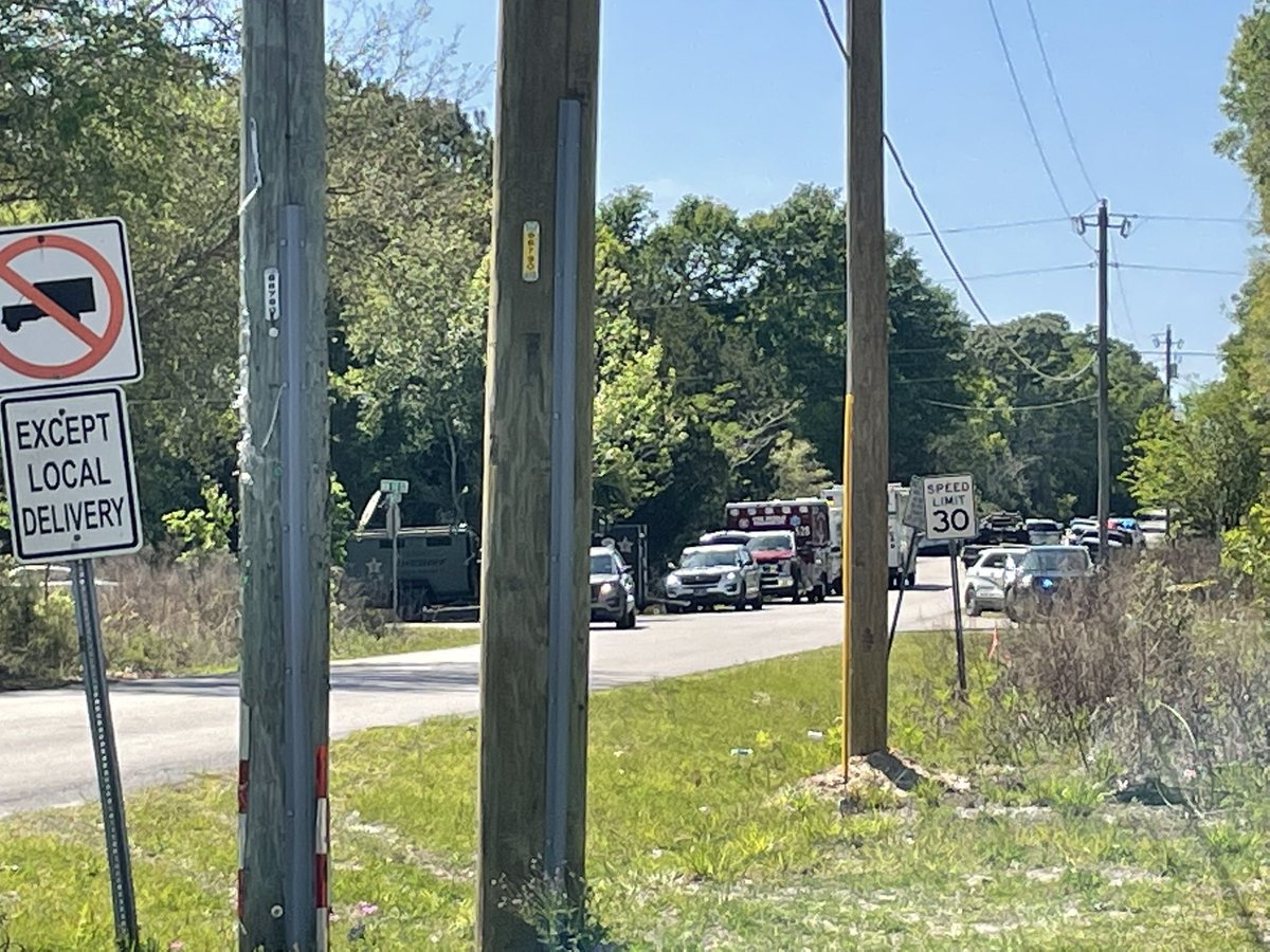 Scene where MCSO SWAT and Crisis Negotiation teams are communicating with a man who has barricaded himself the inside of a home. He threatened MCFR employee ma who came to put out a fire.